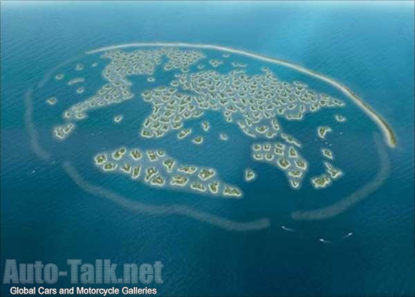 Michael Schumacher receives a piece of man-made islands